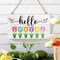 Hello Spring Wood Sign for Home Farmhouse Decor 9 x 5.3 Inch Spring Table Centerpiece Freestanding Decor Wooden Cutout Decoration
